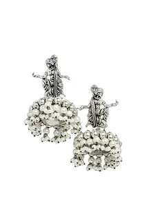 Royal Jewells Kami Jhum Earrings |Monalisa stone | For Women and Girls | Oxidised Brass Earrings