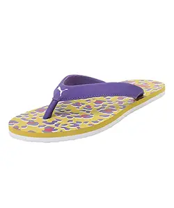 PUMA Women's Pastel IDP Super Lemon-Ultra Violet-Beetroot Purple Slipper-6 Kids UK (38030203)