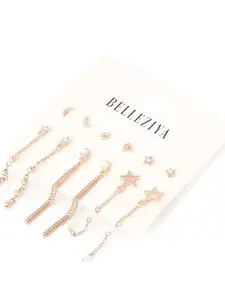 BELLEZIYA Earrings Pack of 6 Studs and Danglers for women and Girls