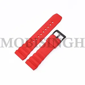 20MM Hybrid Buckle Watch Belt Compatible with REALME CLASSIC & FASHION/ RMA161 (RED)