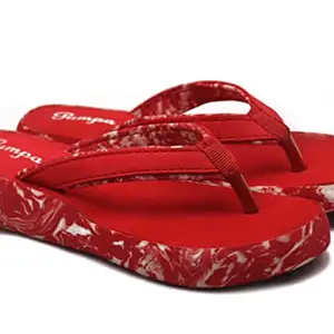 Women's Flip-Flops & Slippers | Ortho Comfort with Style for Women & Girls - Light weight, Soft & Stylish Footwear | Suitable for Knee, Diabetic & Orthopedic Pains (RED, numeric_6)