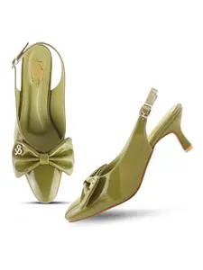 JM LOOKS Stylish Women's Pointed Toe Kitten Heel Sandals for Office, Party and Formal Occasions For Women & Girls