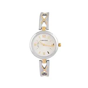 Calvinford Analogue Stainless Steel Strap Women's Watch(White and Silver)