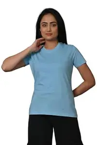 T-MOD Girls 100 Percent Cotton Solid Round Neck T Shirt | Short Sleeve Casual Top with Classic Fit | Soft Fabric Look for Daily Outfits School Wear and Casual Styling |Black Colour