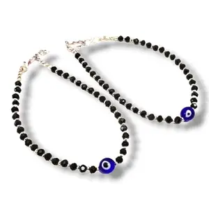 BR Ornaments Stylish Silver Plated White Stone Anklet Payal For Women & Girls
