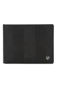 Allen Solly Men Black Textured Leather Wallet