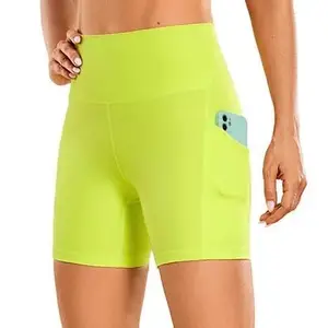 SHAPERX Women’s Quick Dry Hiking Shorts with Pockets Lightweight Stretch Travel Outdoor Summer Side Pocket Pack of 1(26 Till 32) Spandex & Nylon (Green)