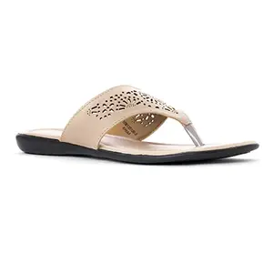 Khadim's Beige Colour Slip On/Flats having Synthetic Upper Material - for Women (Size : 5)