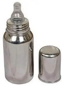 KINDAR CARE Baby's Steel 304 Grade Feeding Bottle | Steel | Pack of 1 | 250 Ml