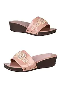 WalkTrendy Womens Synthetic Pink Open Toe Heels - 5 UK (Wtwhs524_Pink_38)