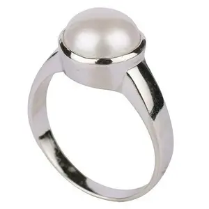 Soni Mart, Silver Latest Designs Stylish pure silver ring with real pearl stone fitted for man and Women