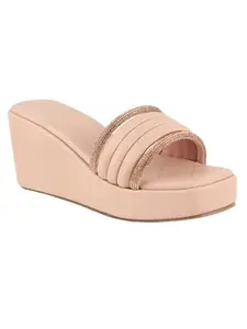 The White Pole Embellished Platform Heel Sandals Comfortable & Trendy Party Heels for Girls & Women