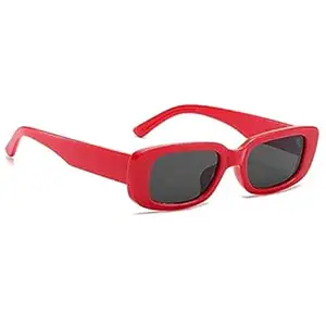 Dervin UV Protected Rectanglular Retro Driving Narrow Square Frame Sunglasses for Women