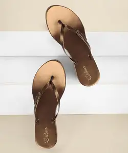 Picktoes PT-426 Women's Copper Synthetic Leather Casual Flat Sandal