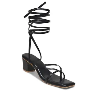 Creattoes Women and Girl Heel Sandal | 5 | Black-2715