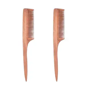 Women neem wooden tail comb for hair || Wooden tail comb for men hair growth (pack of 2)