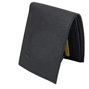 pocket bazar Men Black Artificial Leather Wallet (9 Card Slots)