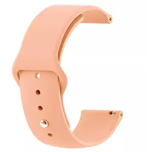 AONES 20mm Silicone Belt Watch Strap Compatible for Garmin Forerunner 245 Watch Strap Rose Gold