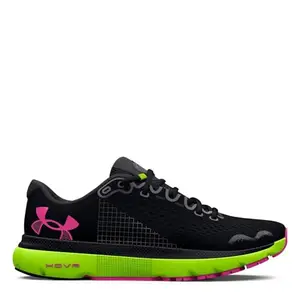 Under Armour UA HOVR Infinite 4 Men's Running Shoes, Black/Lime Surge/Rebel Pink, 11