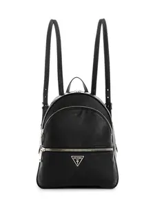 GUESS Women's Black Solid Backpack| Ladies Purse Handbags | Gift For Ladies