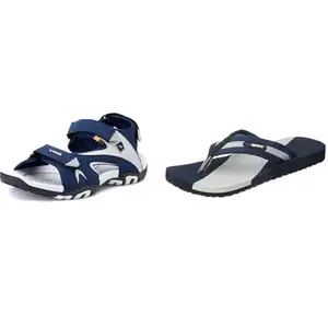 SPARX mens SS 453 | Latest, Daily Use, Stylish Floaters | Grey Sport Sandal - 10 UK (SS 453) mens SF0014G Navygrey Flip-flop - 10 UK (SF0014GNVGY0010)