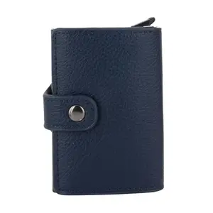 Flingo Leather Credit Card Holder for Men & Women (Blue)