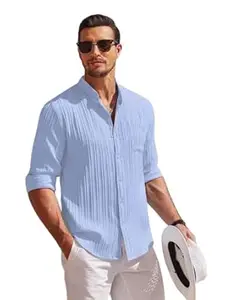 Leriya Fashion Full Shirt for Man | Unique Shirts for Men Stylish |Casual White Shirt's for Mans |Polycotton Button Down Shirt for Mens (Available in Plus Size)