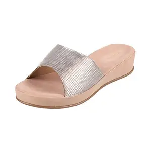 Walkway Womens Synthetic Rose Gold Slippers (Size (5 UK (38 EU))