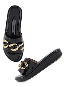 Walkfree Women Casual Sandals, Ideal for Women (CC-6319-Black-40)