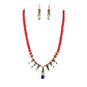 Gemstone Red Stone Beads Necklace