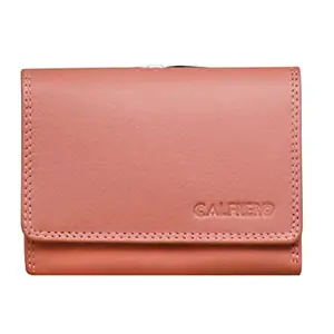 Calfnero Genuine Leather Women's Wallet-Women's Purse (Rose)