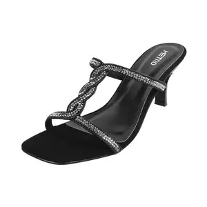 Metro Women Black High Heel Fashion/Partywear Sandal UK/7 EU/40 (35-949)