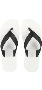 Nirvaya Mart Stylish Summer Slippers/Flipflop for Men||White,Size-9