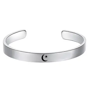 The Men Gift Religious Islam Amulet Bangle for Muslim Arab Protection Jewellery Gifts for Men Women Silver Stainless Steel ShivBLRKa2025141