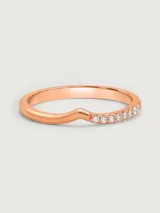 Mia by Tanishq Whispering Elegance Diamond 18KT Rose Gold Ring (504922FNAMAA093IH000242, 1.684)