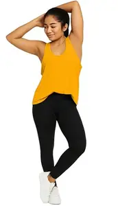 THE BLAZZE Ladies' Sleeveless T-Shirt - Workout, Dry Fit & Lightweight Sports Top 1005 NB71 Yellow 4XL