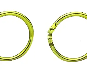 fashion accessories Nose Pin or Silver and Golden Plated Nose Ring Women and Girls (NOSERING-PARROTGREEN-1P), Free 1 Nosering