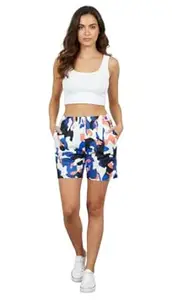 R Real Choice Unisex Cycling Shorts Stretchable Sports Shorts for Men & Women | Quick Dry Printed Lycra Shorts for Gym, Running, Workout & Active Wear