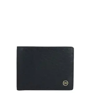 Da Milano RFID Protected Leather Wallet for Men with Card Slot - Blue