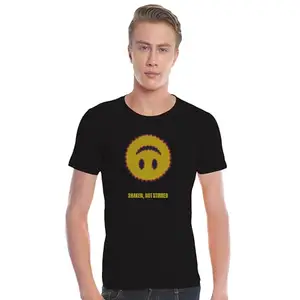 Tantra Shaken Black Men Round Neck Printed Tshirt (X-Large)