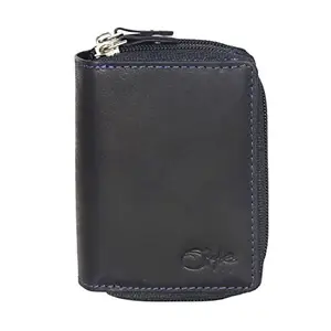 STYLE SHOES Pure Leather Navy Blue Women Multi Purpose Wallet/Purse/Card Holder Wallet for Girls