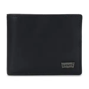 Levi's Men's Blue Brand Logo Bi-Fold Wallet