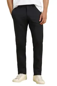 Allen Solly Men's Slim Casual Pants (ASTFSSRF547642_Black
