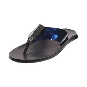 Metro Mens Leather Blue Navy Slippers (Size (9 UK (43 EU))