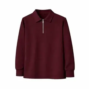 Mack Jonney Women’s Ribbed Zip Polo T-Shirt | Full Sleeve Collared Top | Camel Beige Casual Sweatshirt | Regular Fit-M7434