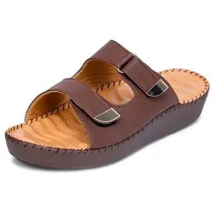 TRASE Charm Step-I Orthopedic Diabetic Soft Comfort Doctor Ortho Slippers for Women (Brown, 8 UK)