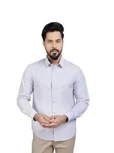 wewear Men’s Solid Full Sleeve Shirt | Modern Fit Casual Shirt for Men