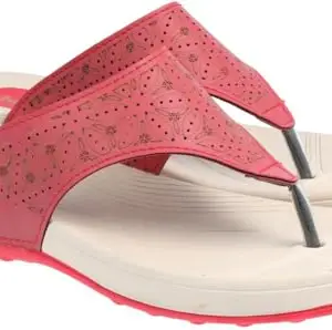 WALKAROO WC4981 Womens Regular use Flip flops for Indoor and Outdoor - Red