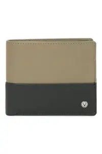 Allen Solly Men Green Patterned Genuine Leather Wallet