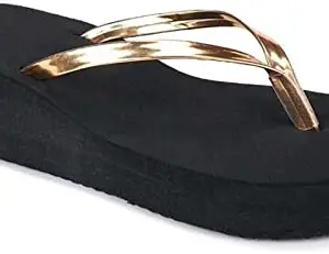 ragni Slip On Slippers Sandal for Women's Home Slippers Flip Flop Sandal Indoor Outdoor Flip Cute Rat Sandals Foot Wear Daily Use (GOLD, numeric_3)